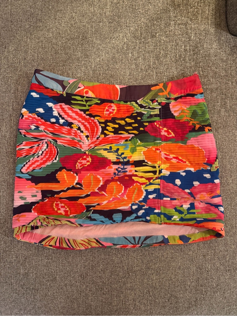 Rococo Sand Vibrant Floral Mini Skirt - Red, Pink, Orange, Blue, Green